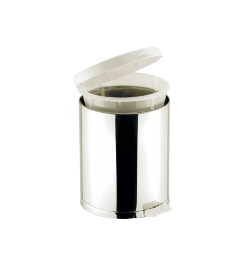 lixeira inox e plastico com pedal e recipiente 4 5 litros